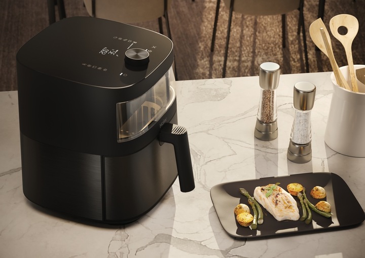 Immagine prodotto Haier Friggitrice ad aria I-Master Serie 5 Nero, Capacità 7 L, Range di temperatura 40°-200°, 9 in 1, Acce