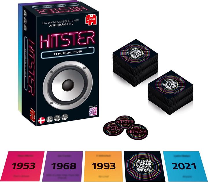 Produktbild Jumbo Hitster Music Card Game (DK) (HIT006DK) (Dänisch, 2 - 6 Spieler)