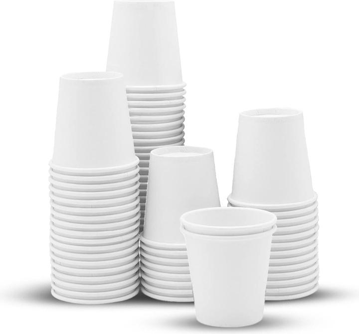Actual product image TeCup Pappbecher, Trinkbecher, Heissgetränk, Kaffeebecher 3 oz (90 ml) (100 x)