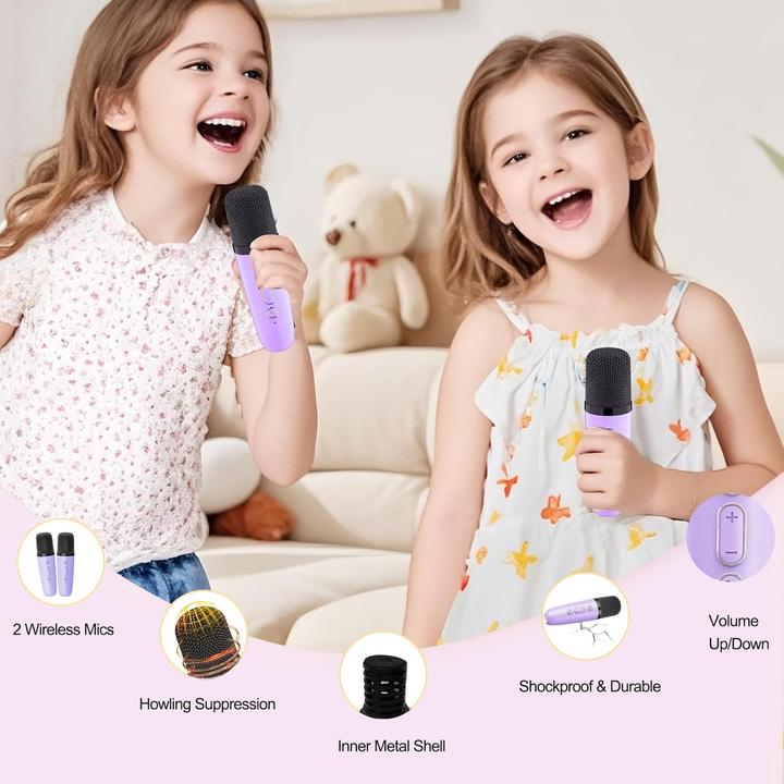 Actual product image Cuteeee Karaoke-Maschine für Kinder mit 2 Mikrofonen