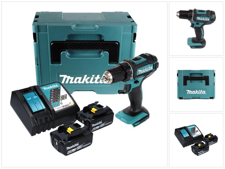 Produktbild Makita DDF 482 RGJ Akku Bohrschrauber 18 V 62 Nm + 2x Akku 6,0 Ah + Ladegerät + Makpac