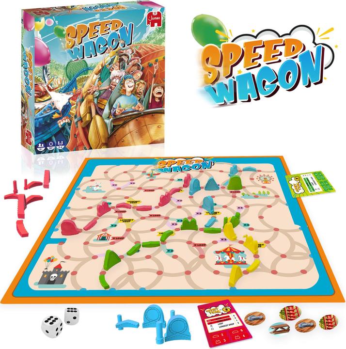 Actual product image Jumbo Speedwagon, d/f/i from 8 years, 2-4 players, exciting roller coaster game (German)