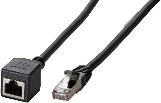 Produktbild EFB Elektronik RJ45 Patchkabelverlängerung Cat.6A, S/FTP, AWG26, schwarz, 10m (S/FTP, CAT6a, 10 m)