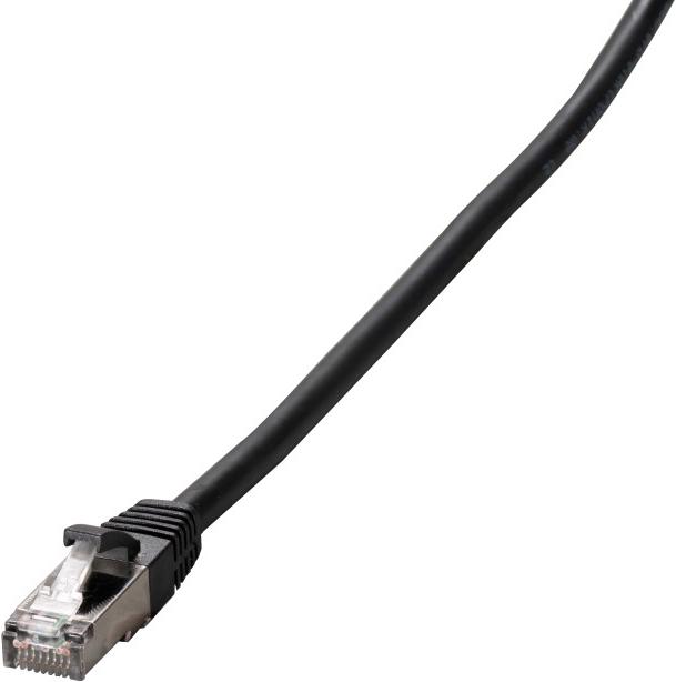 Produktbild EFB Elektronik RJ45 Patchkabelverlängerung Cat.6A, S/FTP, AWG26, schwarz, 10m (S/FTP, CAT6a, 10 m)