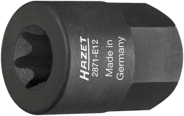 Produktbild HAZET Turbolader / Krümmer TORX Einsatz 2871-E12 ∙ Aussen-Sechskant 17 mm ∙ Aussen TORX Profil ∙ E1…
