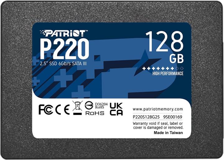 Image du produit Patriot SSD 128GB 2,5" P220 SATA3 550/480 (128 Go, 2.5")