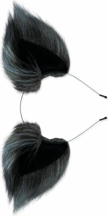 Actual product image Xgen Products whipsmart 4.5 inch silicone plug with grey indigo fox tail set