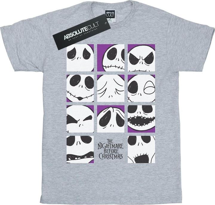 Disney Nightmare Before Christmas Many Faces Of Jack Squares TShirt (XXL)
