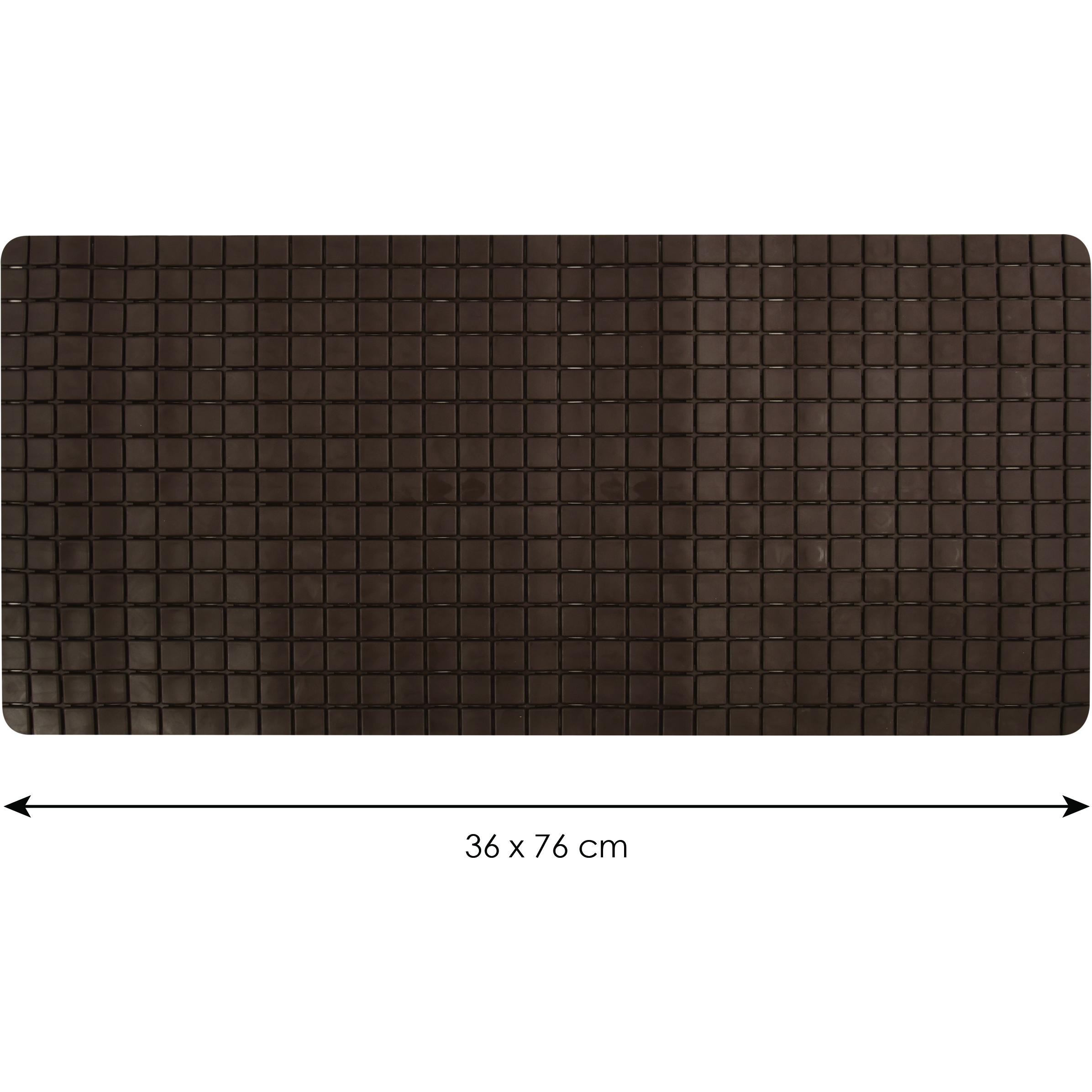 Thumbnail - spirella, Badewanneneinlage, Tapis Anti Derapant Quadro Premium 36x76 cm Chocol (76 x 36 cm)