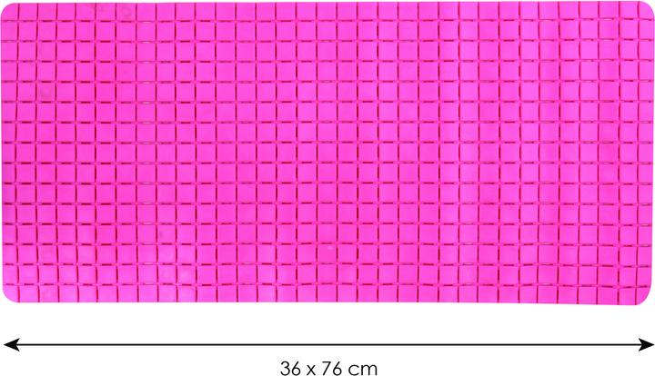 Actual product image spirella Tapis Anti Derapant Quadro Premium 36x76cm Magenta (36 x 76 cm)