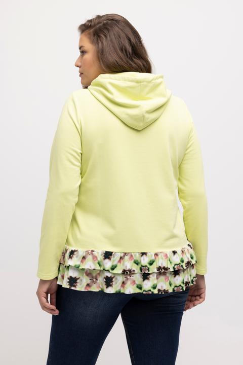 Produktbild Ulla Popken Hoodie, Lagenlook, A-Linie, Langarm, Kapuzenshirt (50, 52)