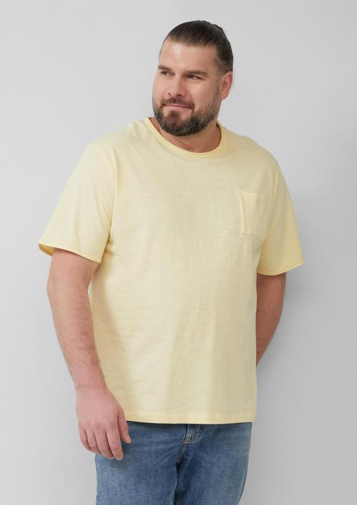 Image du produit S.Oliver T-Shirt Flammgarn-T-Shirt mit Brusttasche und offenen Kanten (5XL)