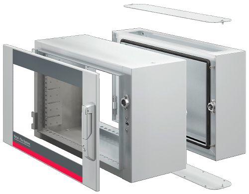 Produktbild Rittal 19" Wandgehäuse AX, 3-teilig, 9 HE, 600 x 673 mm, lichtgrau RAL 7035, optimale Zugänglichkeit (9 HE, 19 Zoll Rack)