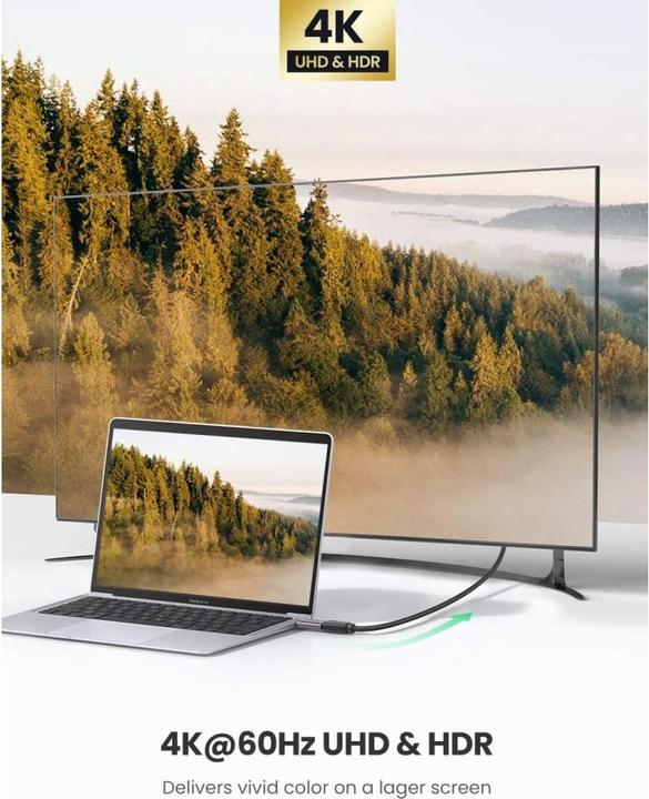 Produktbild Ugreen USB-C zu HDMI Buchse Adapter (USB Typ-C, DC-Stecker 4.5 mm, 3.97 cm)