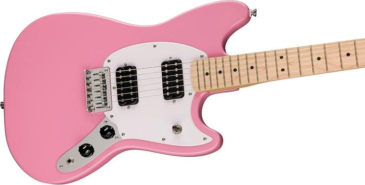 Produktbild Fender Sonic Mustang HH MN Flash Pink elektrische gitaar (E-Gitarre, Poplar (Korpus), Maple (Hals), Synthetic Bone (Sattel), Maple (Griffbrett))