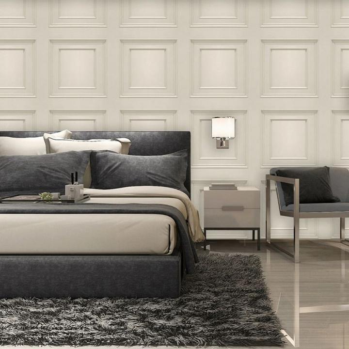 Actual product image Belgravia Amara wood panelling textured wallpaper (53 x 1000 cm)