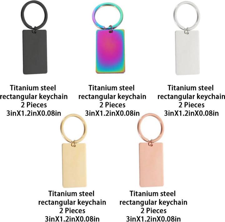 Image du produit LaserPecker Porte-clés rectangulaire. Titane 10 pcs.
