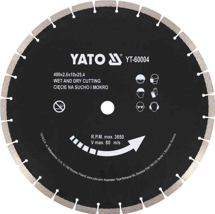Produktbild Yato TARCZA DIAMENTOWA DO BETONU 400x25,4mm