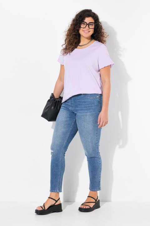 Produktbild Ulla Popken Jeans Sienna, Destroy-Effekt, schmales Bein, Komfortbund (46)