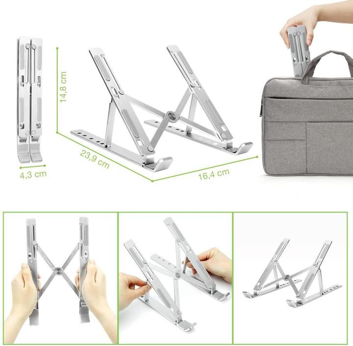 Produktbild Techly ICA-TBL 134TY notebook stand Silver (16")