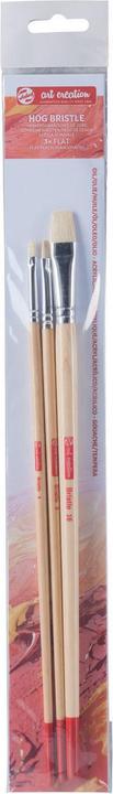 Actual product image Talens Brush set pig bristles (3 brushes 4-8-16, flat)