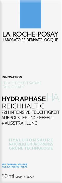 Nutritional values and ingredients La Roche Posay Hydraphase Ha Rich (40 ml, 24h cream)