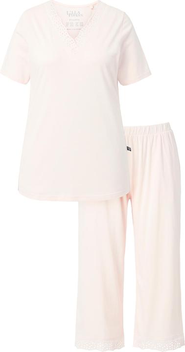Image du produit Ulla Popken Pyjama en modal, avec broderie ajourée, col en V et manches courtes (50, 52)
