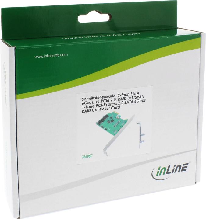 Immagine prodotto InLine Scheda di interfaccia 2 volte SATA 6Gb/s x1 PCIe 2.0 RAID 0/1/SPAN