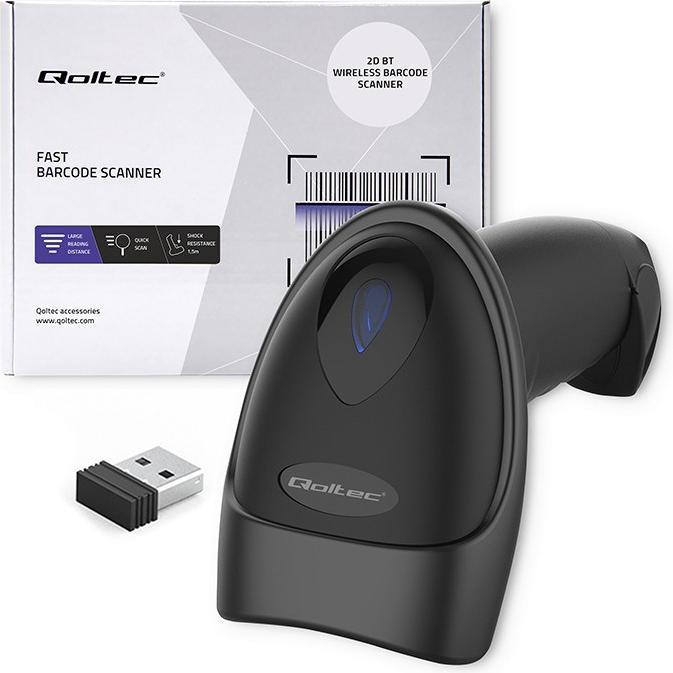 Produktbild Qoltec Scanner Barcode-Leser 1D 2D USB Bluetooth (2D-Barcodes, 1D-Barcodes, QR-Code)