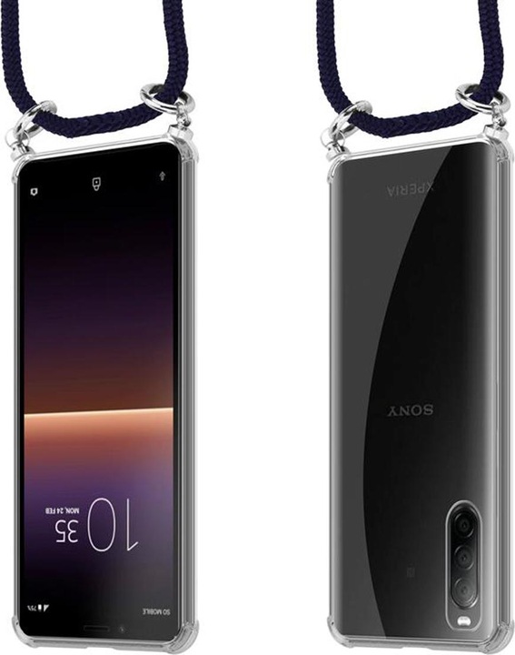 Produktbild Cadorabo TPU Handy Kette SILBER Cover
