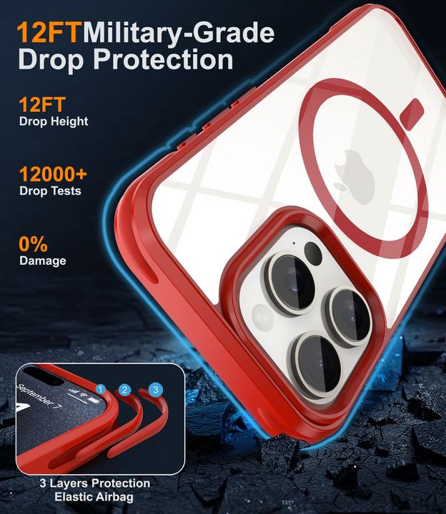 Produktbild Cadorabo iPhone 15 PRO MAX Hülle MagSafe kompatibel Case (Apple iPhone 15 Pro Max)