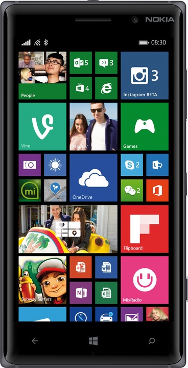Actual product image Nokia Lumia 830 (16 GB, Black, 5", 10 Mpx, 4G)