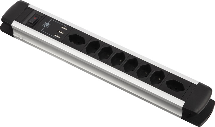 Schönenberger Socket strip (8 x, Type 13, 2 m)
