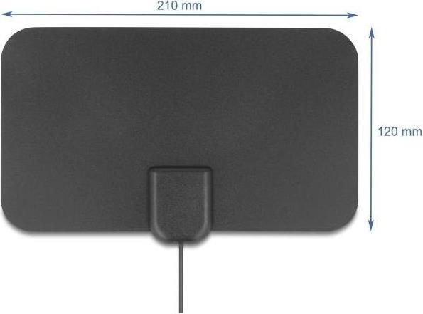 Delock DAB+ DVB-T2 Antenne F Stecker 5 - 25 dB aktiv omnidir (Flat antenna, 25 dB, DAB/ DAB+, DVB-T / -T2)