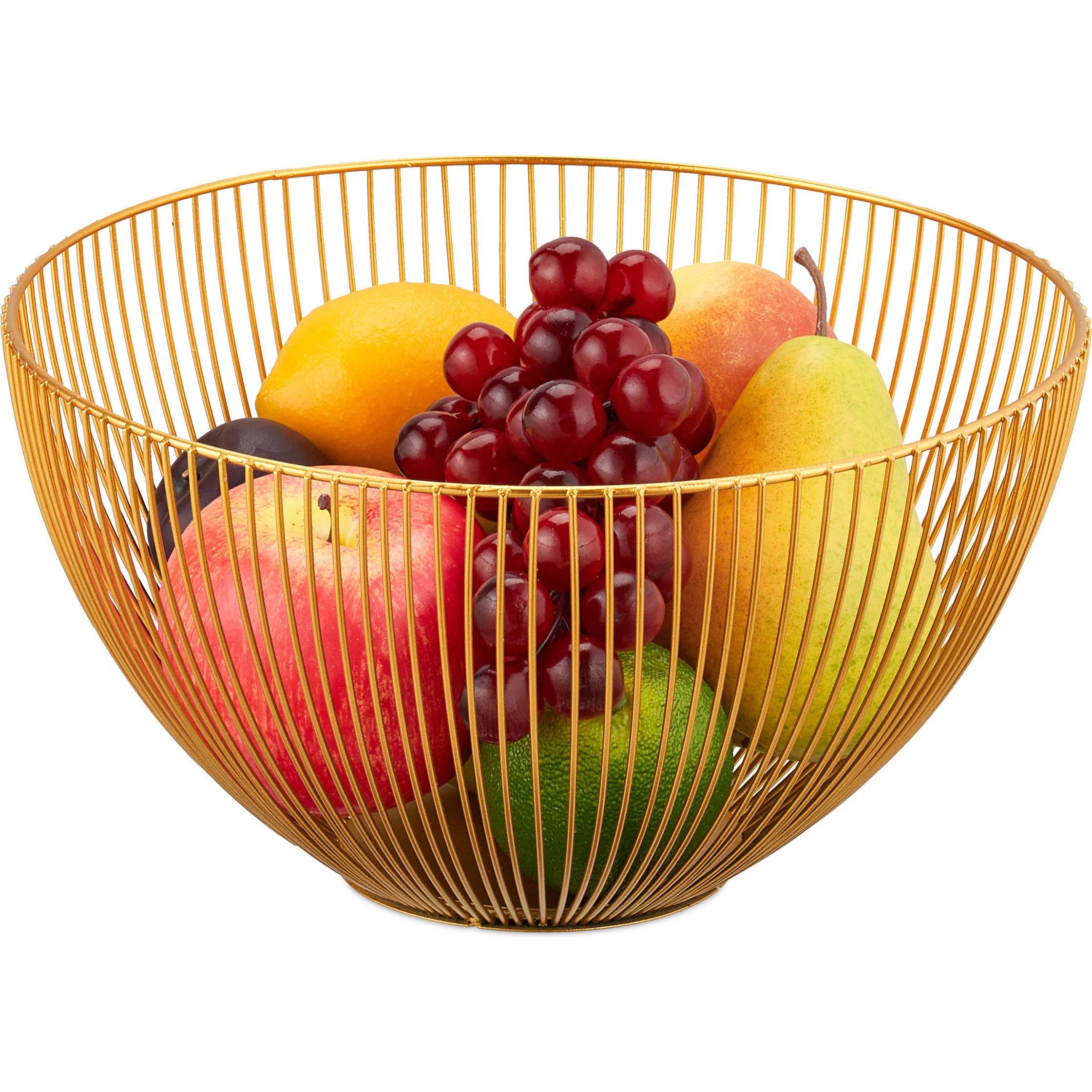 Relaxdays, Dekoschale, Obstschale (25 x 25 x 14 cm)