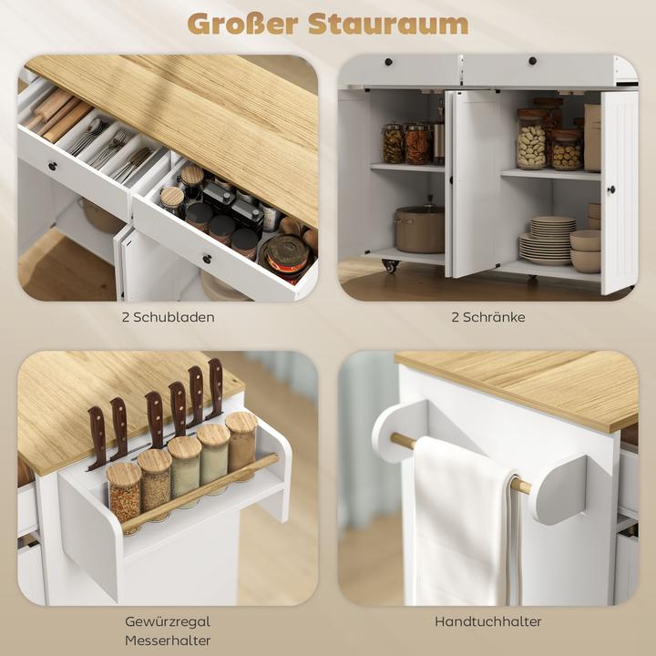 Produktbild Homcom Kücheninsel (147 x 43 x 89 cm)