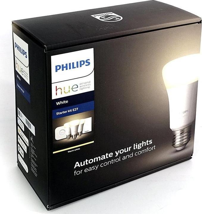 Actual product image Philips Hue White Starter Set (E27, 9.50 W, 1055 lm, 3 x, F)