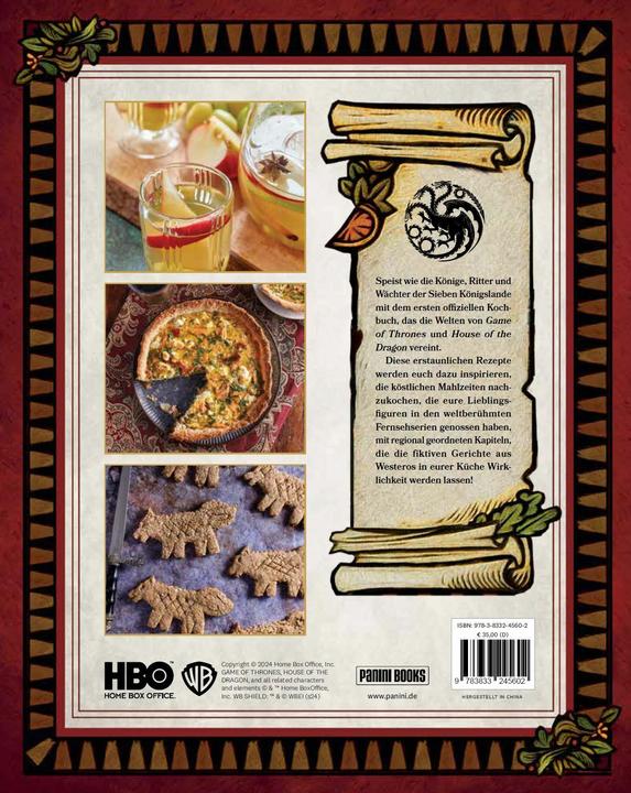 Produktbild Panini Das offizielle Westeros Kochbuch (Deutsch, Andreas Kasprzak, Cassandra Reeder, Joanne Bourne, 2024)