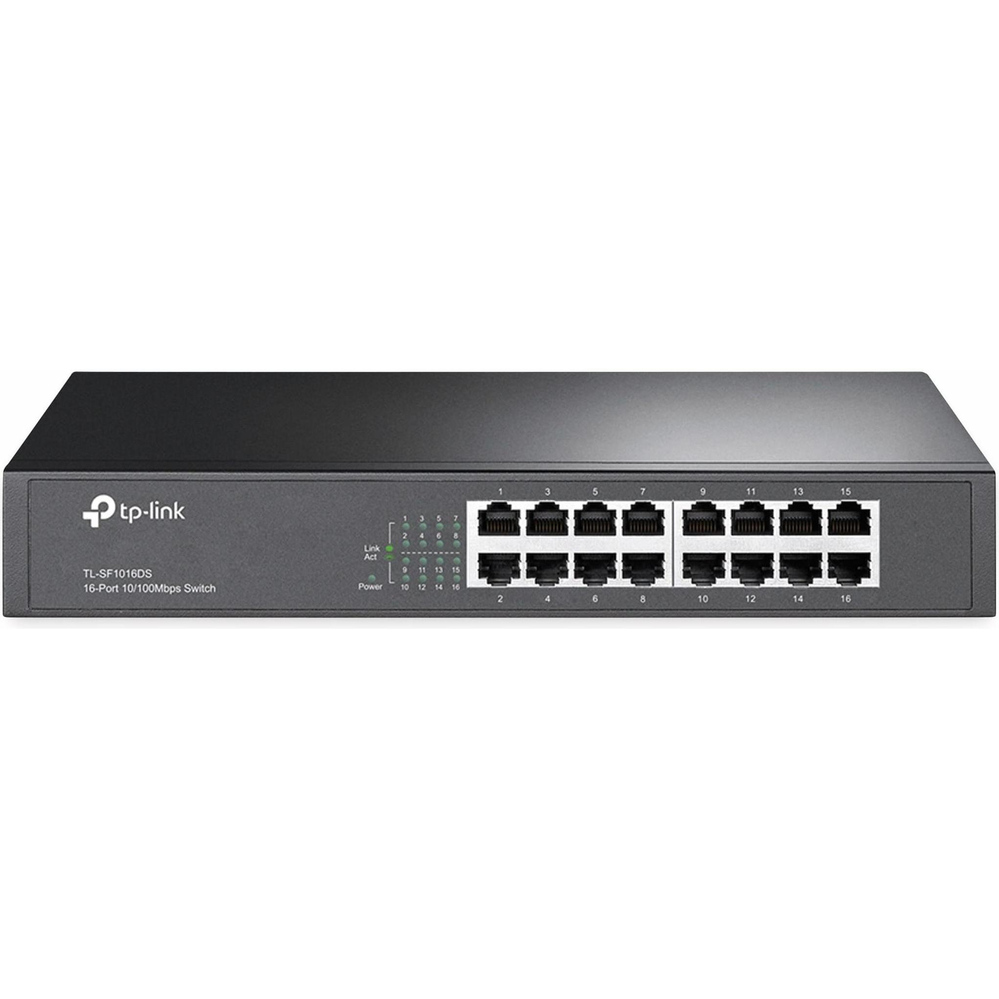 TP-Link Tl-Sf1016ds (16 Ports), Netzwerk Switch, Schwarz