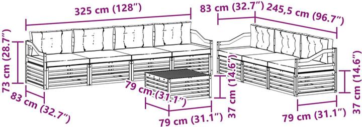 Produktbild vidaXL Outdoor-Sofa