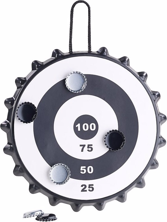 Produktbild Playtastic Magnetisches Kronkorken-Dartspiel mit 6 Kronkorken, Ø 24 cm