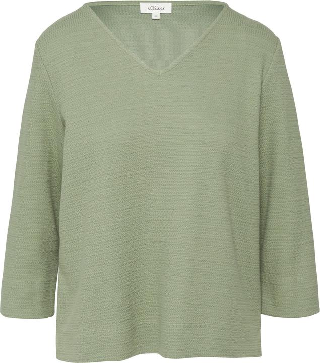 Immagine prodotto S.Oliver Sweatshirt Strukturiertes Sweatshirt aus Baumwollmix mit 3/4-Ärmeln (38)