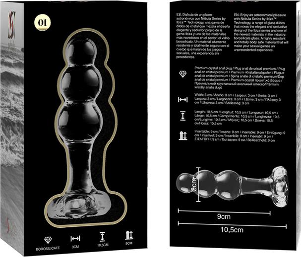 Produktbild Ibiza Nebula Series By ™ - Modell 1 Analplug Borosilikatglas 10,7 X 3 cm Klar