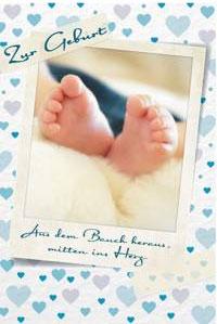 Actual product image Hilpert Greeting cards birth, blue (1 pcs.)