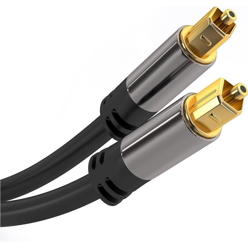 PremiumCord Cavo Toslink M/M, 6mm, 5m, nero (5 m, TOSLINK), Cavo audio