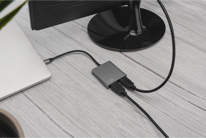 Produktbild Digitus USB Type-C 4K 2in1 HDMI Grafik-Adapter (USB Typ-C, 6 cm)