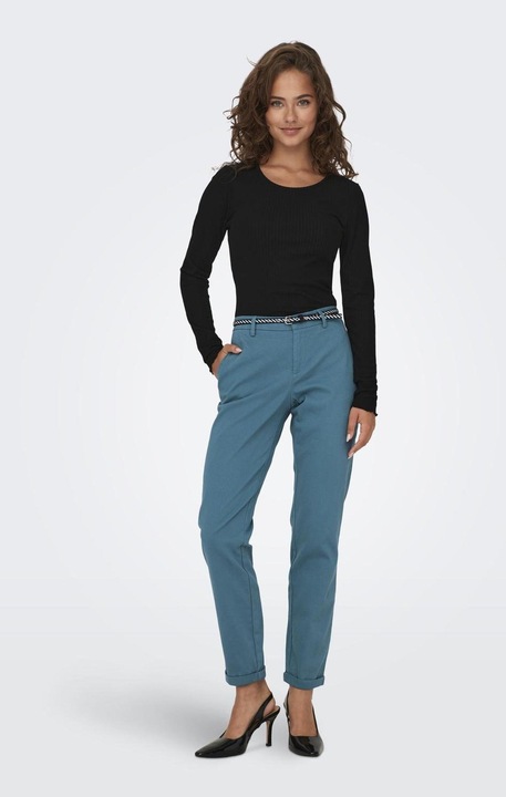 Actual product image Only Slim Fit Mid Waist Chino Trousers Chino Trousers (W40/L30)