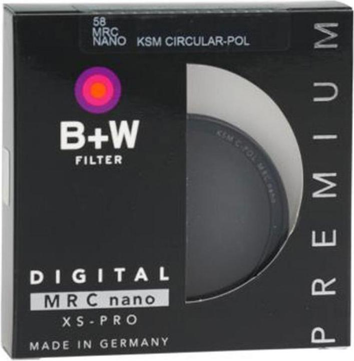Actual product image B+W 58ES Kaesemann Circular Polarizing MRC Nano XS-Pro Digital 58mm (1066395) (58 mm, Polarizing filter)