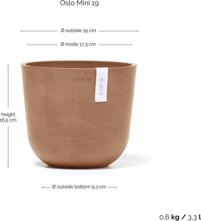 Produktbild Ecopots Oslo Mini (19 cm)