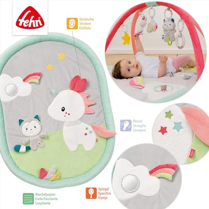 Actual product image Fehn Crawling blanket with play bow Aiko & Yuki